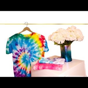 Rainbow tie-dye shirt